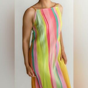 FRNCH Multicolor Striped Maxi Dress